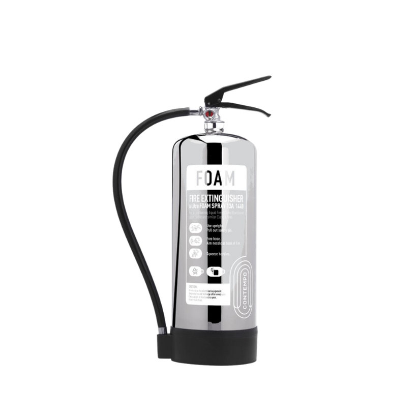 Foam Stainless Steel Fire Extinguisher (6ltr) Fluorine Free